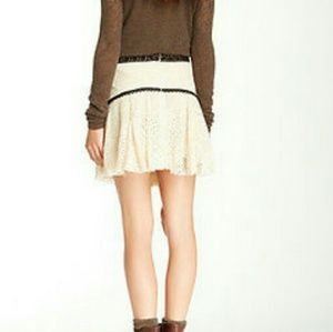 Free People Ivory tea "Apple of my eye" skirt